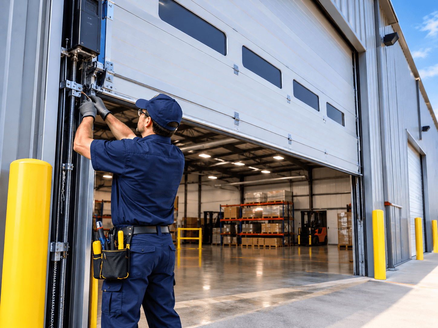 Commercial garage door repair services in Rosharon TX