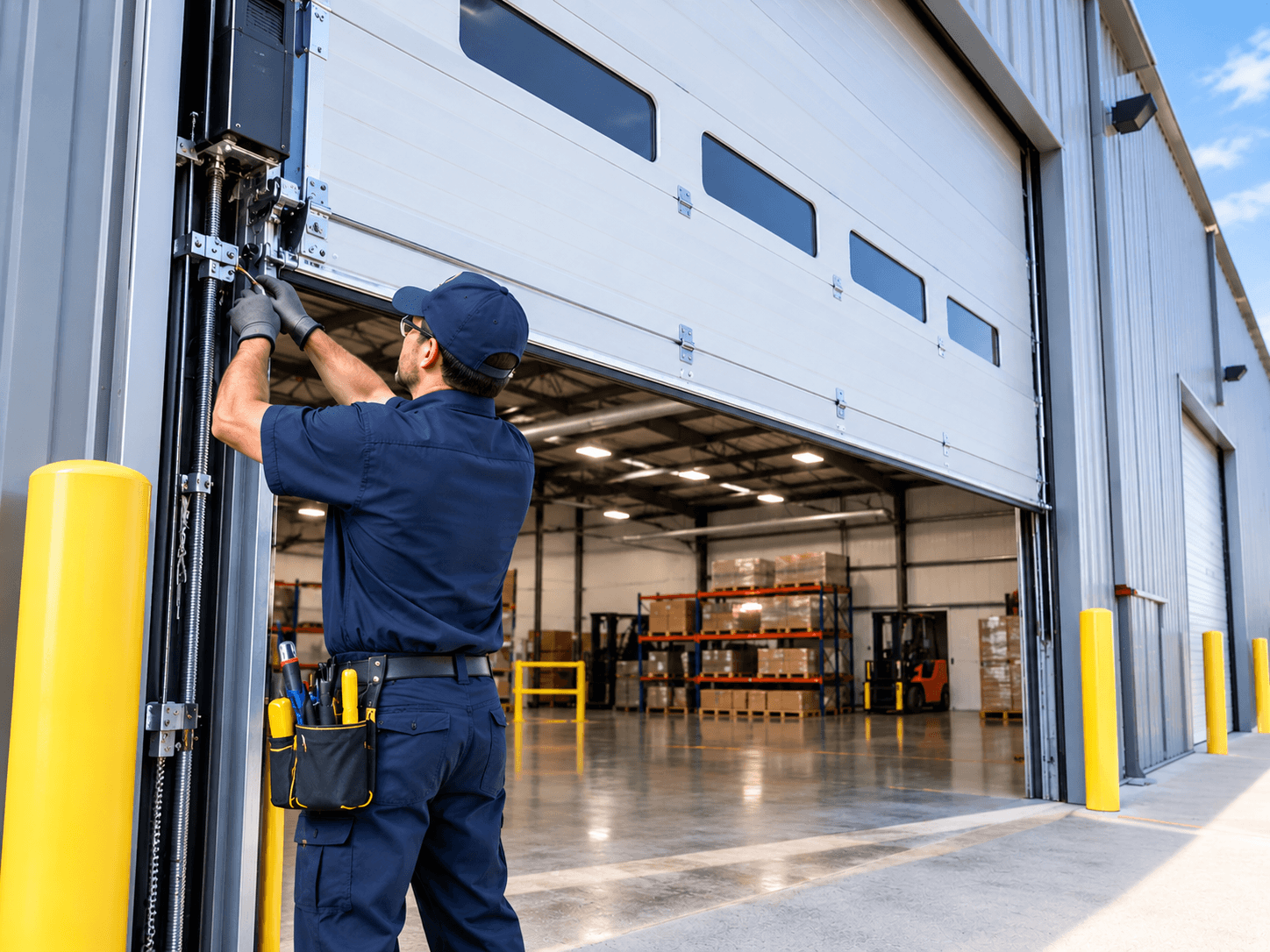 Commercial garage door repair services in Rosharon TX