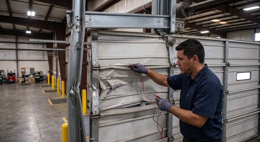 Preventive commercial garage door maintenance inspection in Rosharon TX