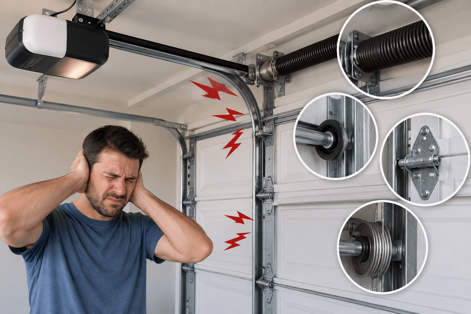 Garage door impact damage requiring emergency repair in Rosharon TX