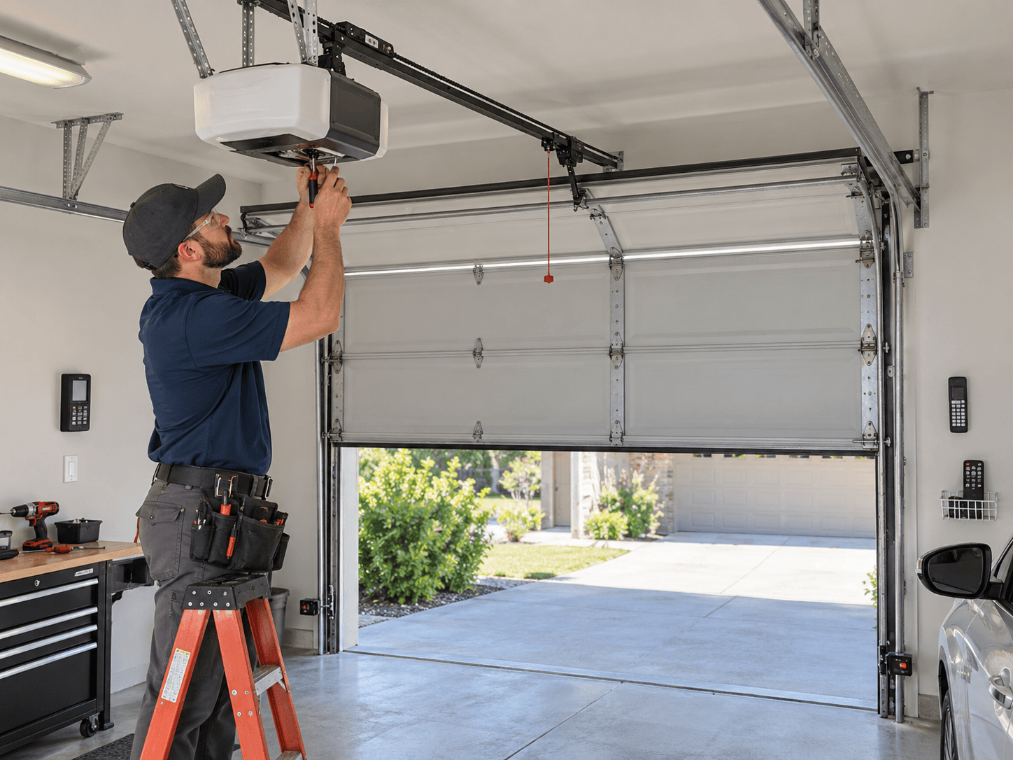 Garage door weather seals and panel inspection in Rosharon TX
