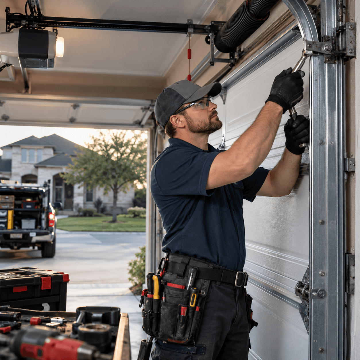 Garage door opener motor and logic control diagnostics in Rosharon TX