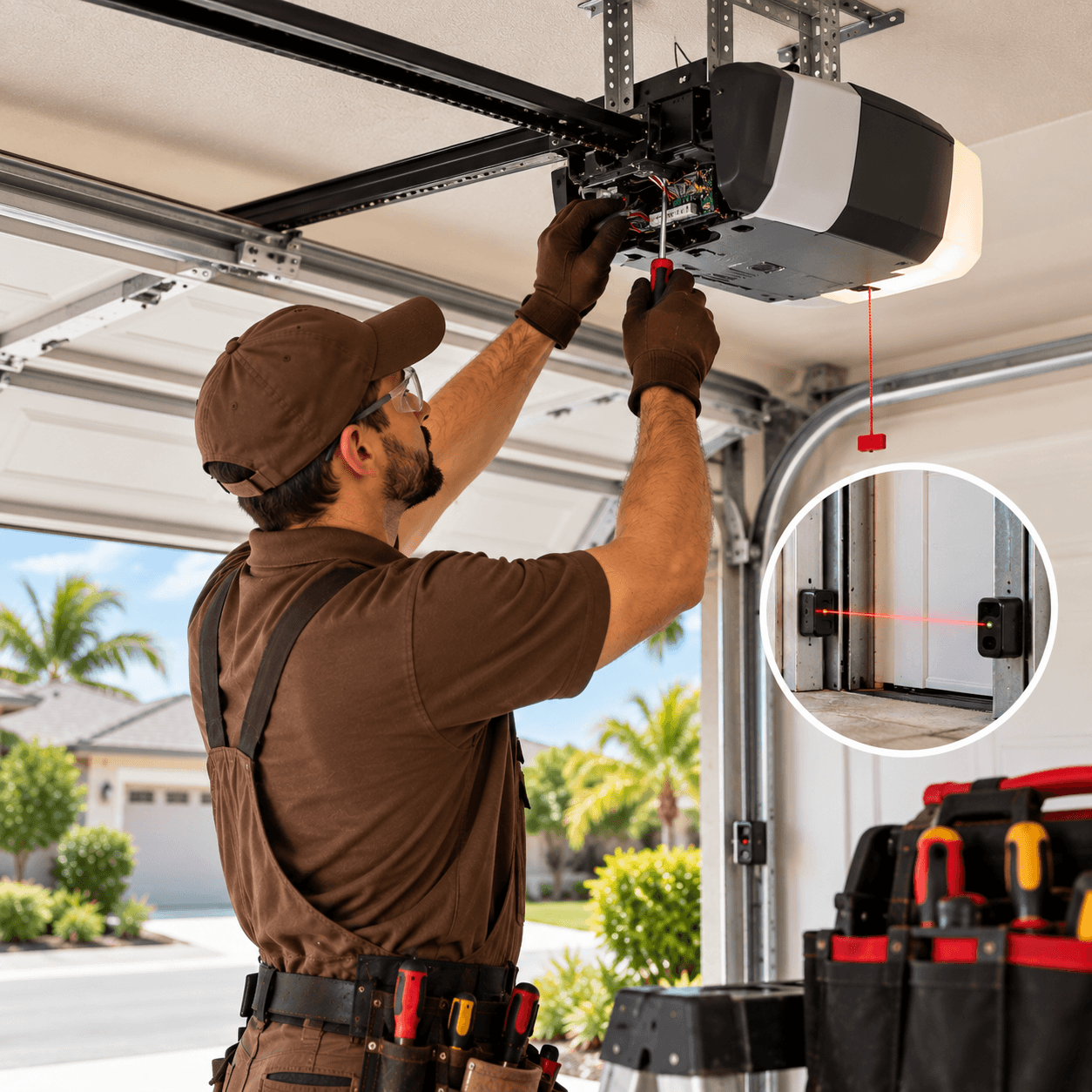 Garage door opener repair versus replacement in Rosharon TX