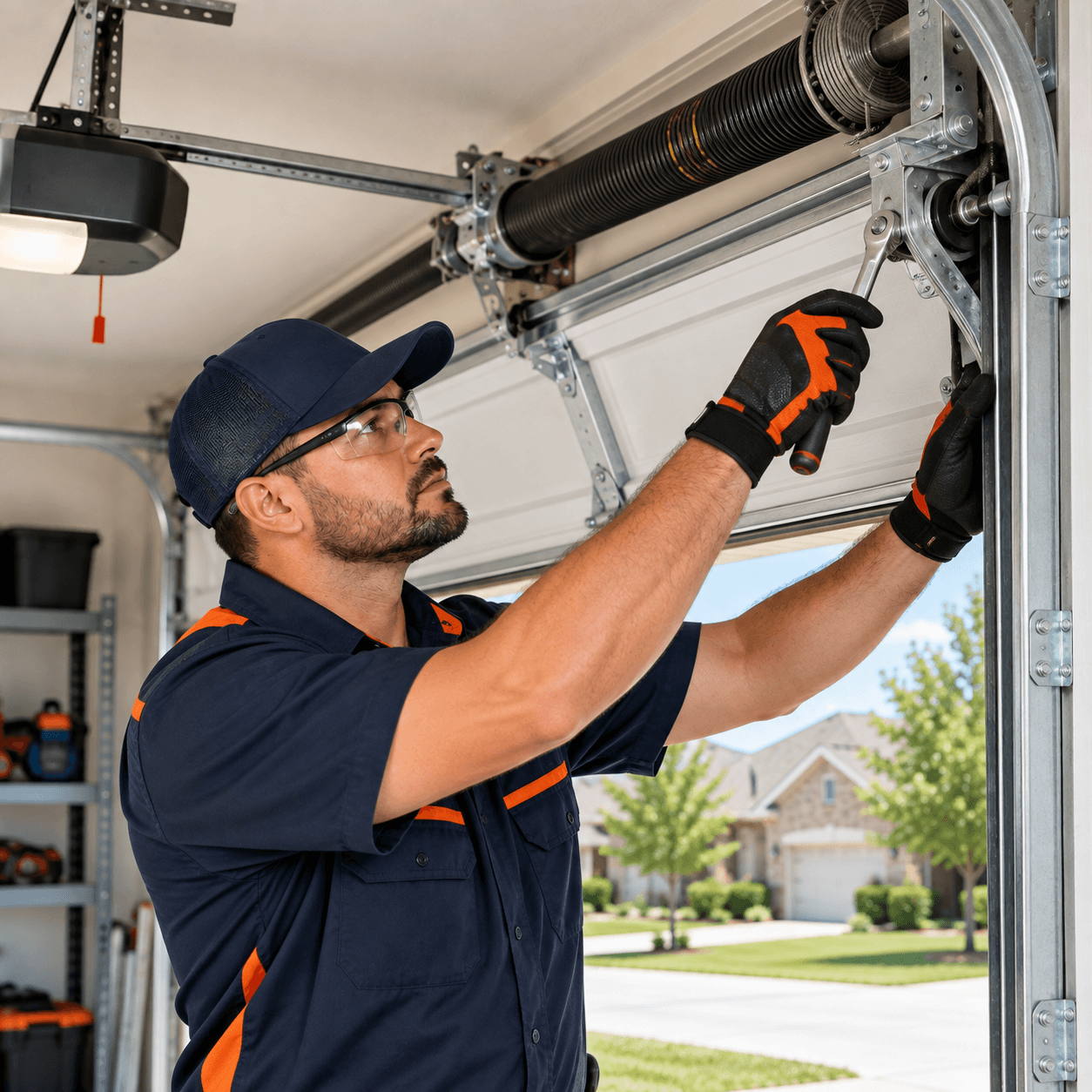 Garage door safety sensor service in Rosharon TX