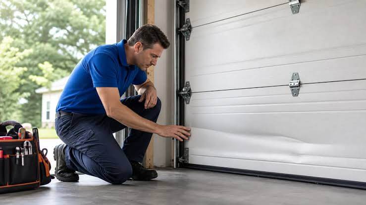Cosmetic and structural garage door panel damage in Rosharon TX
