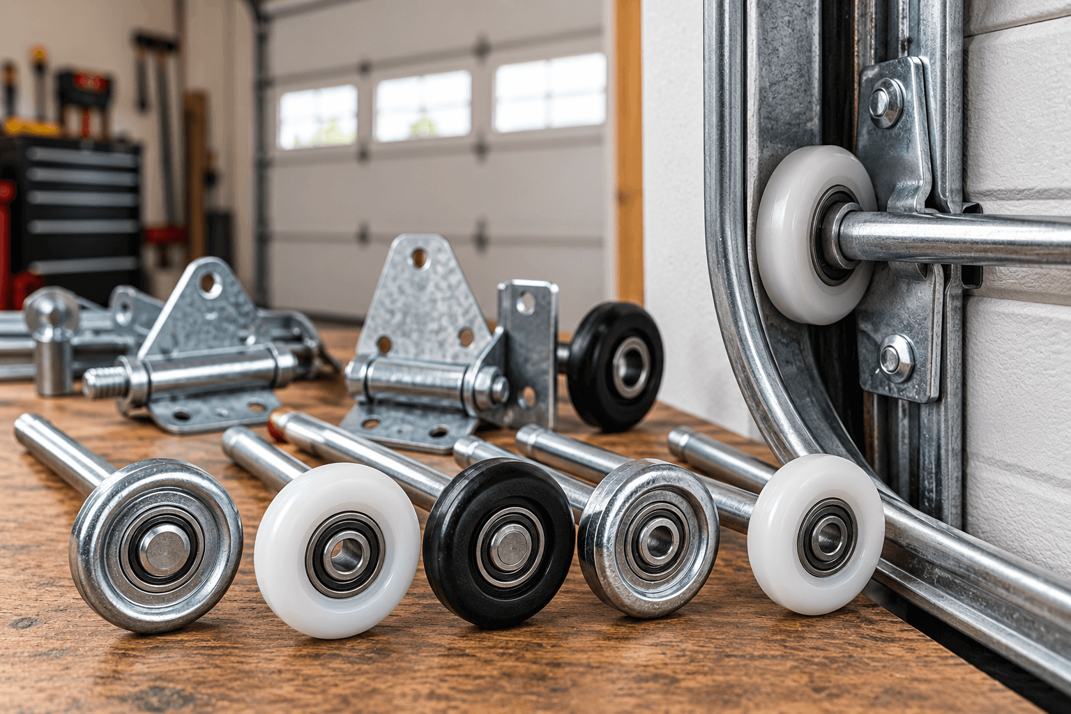 Garage door hardware components and replacement parts in Rosharon TX