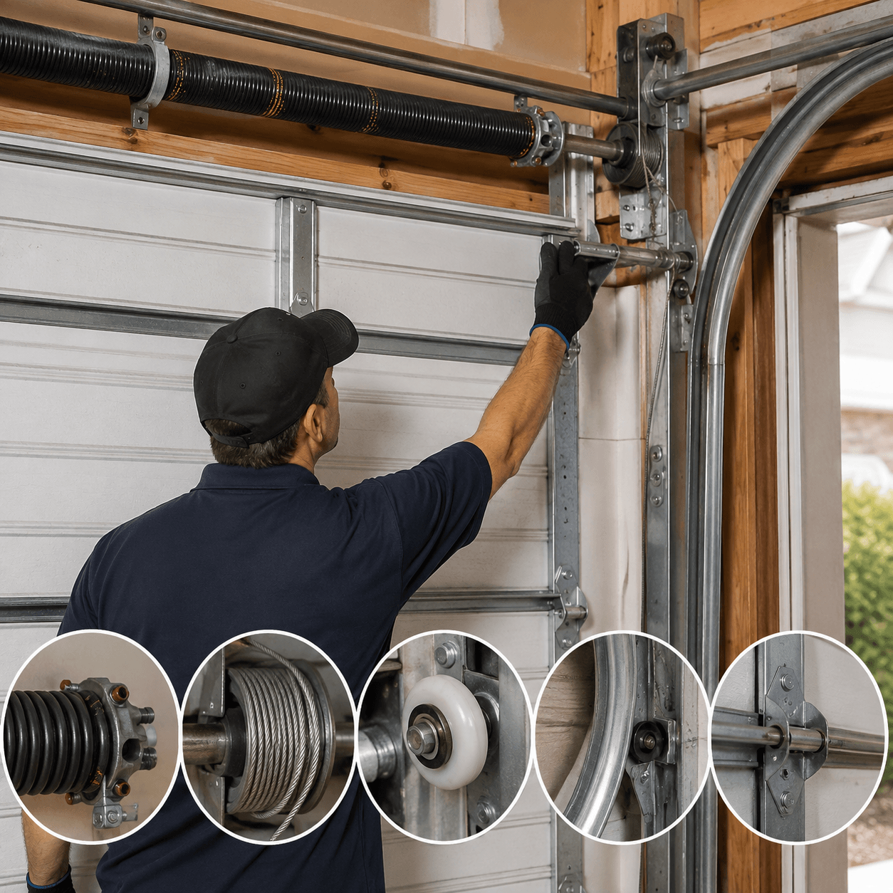 Garage door hinges bearings and brackets in Rosharon TX