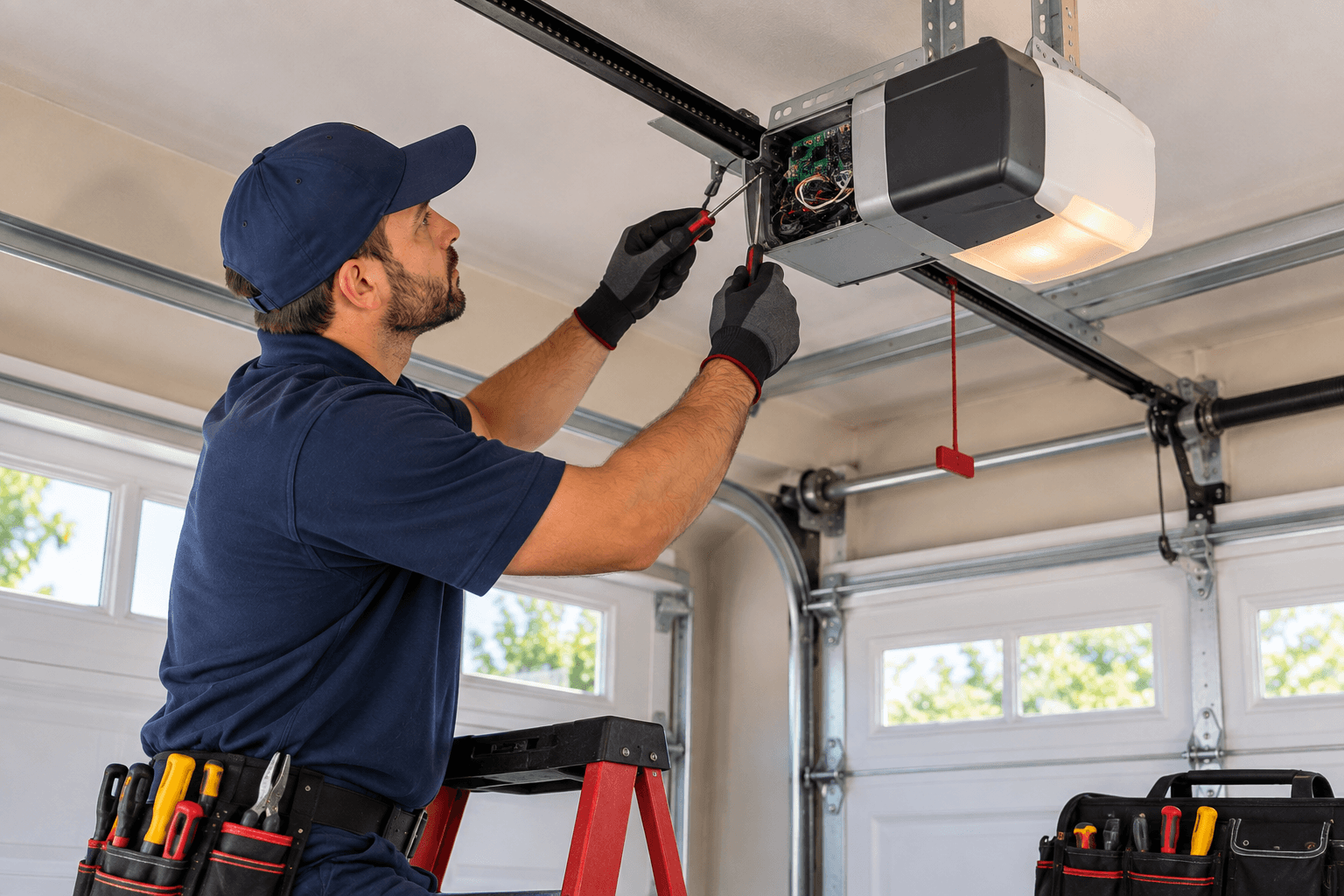Residential garage door opener repair and inspection in Rosharon TX
