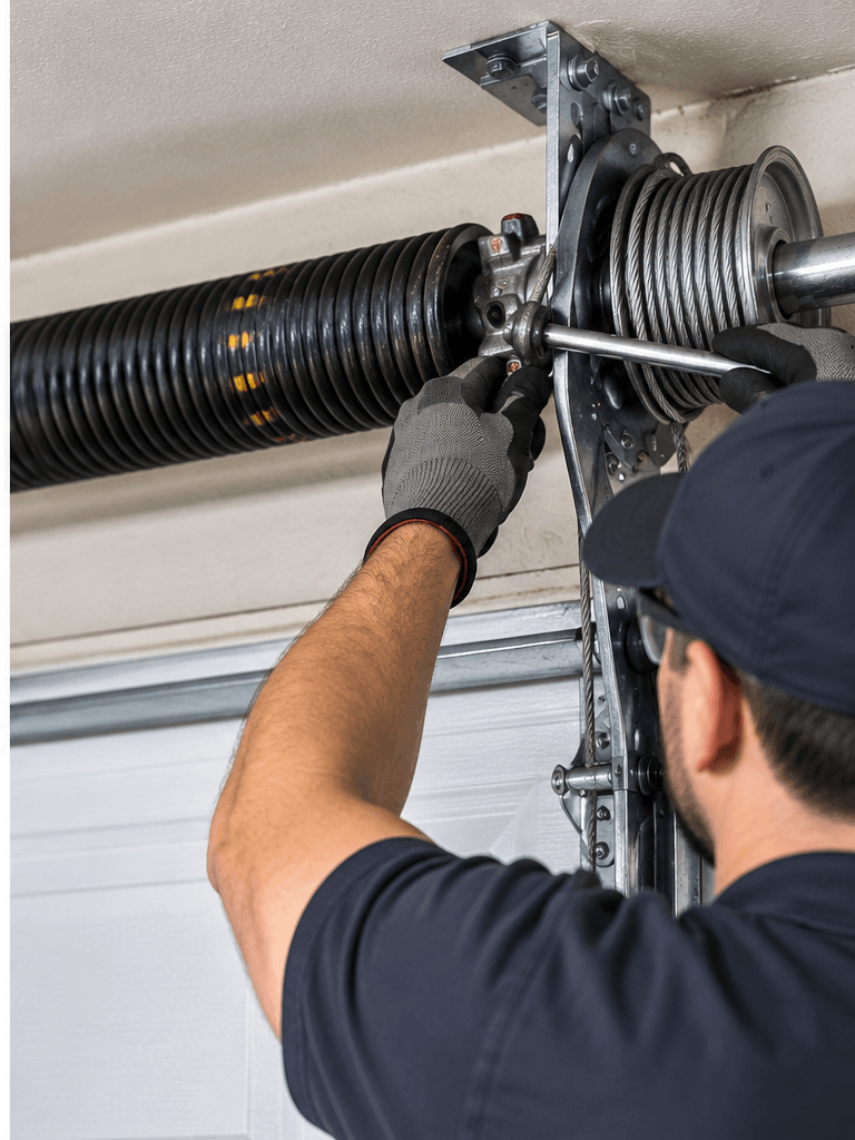 Spring garage door repair services in Rosharon TX