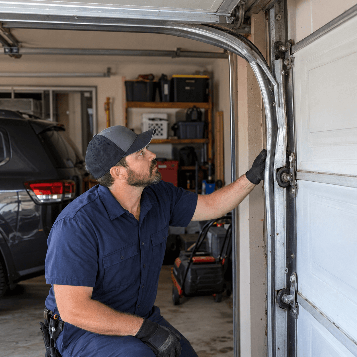 Garage Door Repair Rosharon TX track inspection